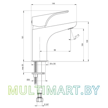 Смеситель Deante Hiacynt BQH 020M картинка 3